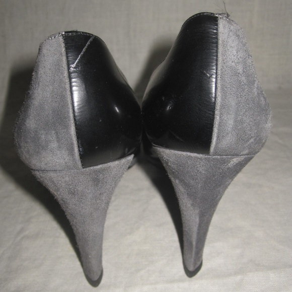YVES SAINT LAURENT black gray pumps size 7 1/2 m - Picture 6 of 8